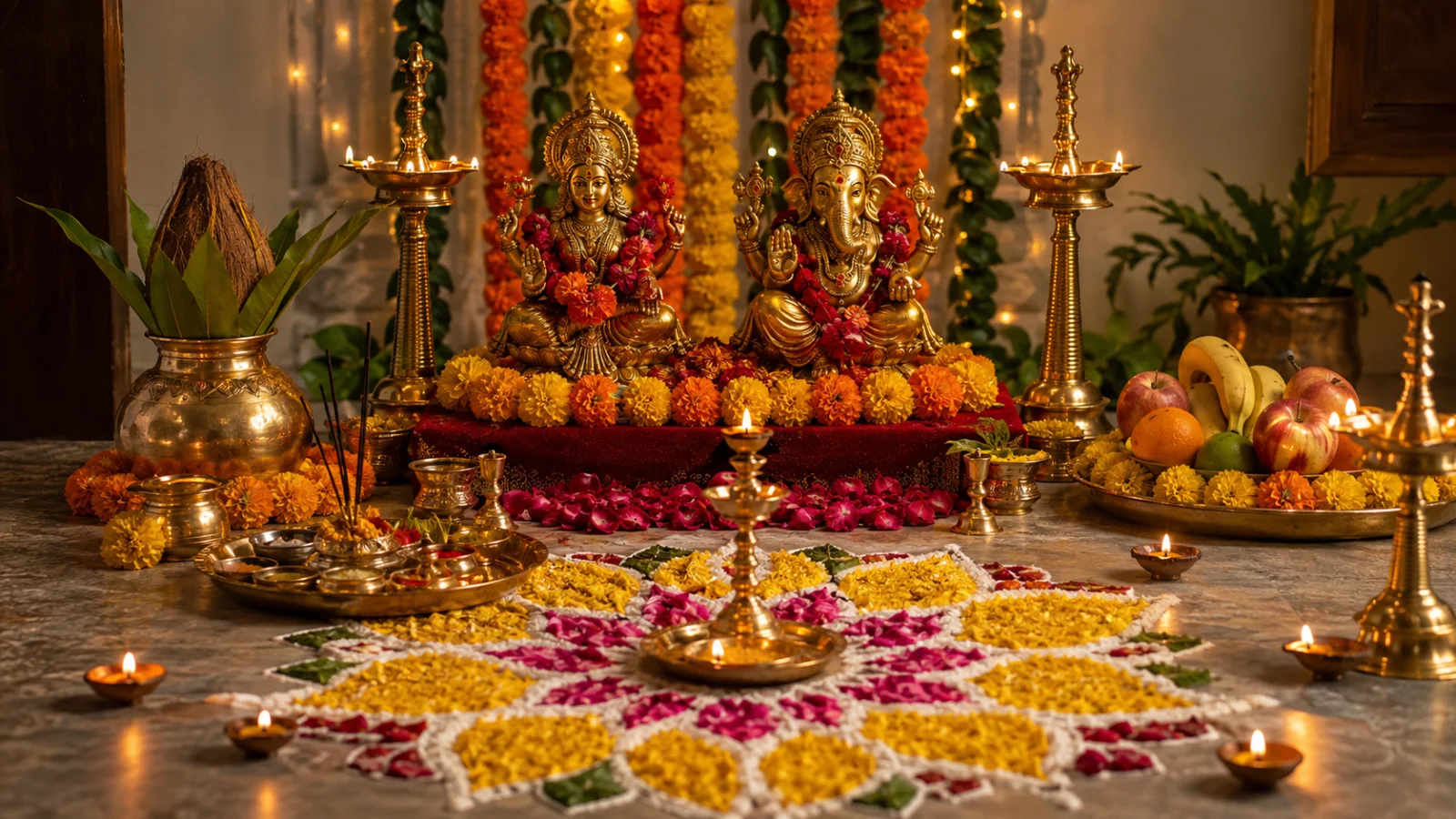 Diwali Puja 2026 at Home: Lakshmi Ganesh Puja Vidhi, Muhurat, Samagri & Online Pandit Booking