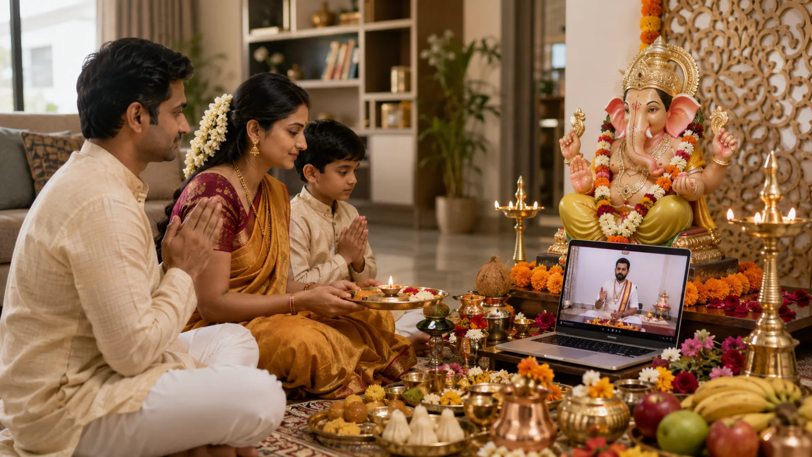 Can You Book a Pandit Online for Ganesh Chaturthi? Complete 2026 Online Puja Guide for Indian Families
