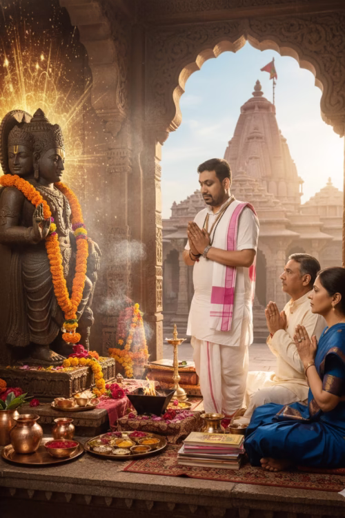 Pujas at Brahma Temple, Pushkar