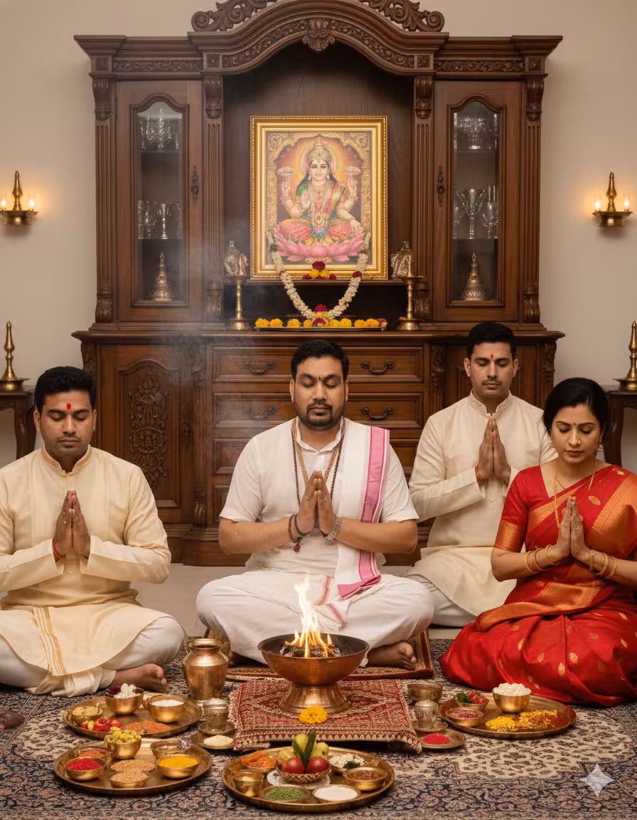 Gayatri Mantra Japa and Homa performed by Vedic priests