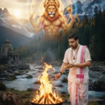 Narasimha Puja Yagna with Lord Narasimha and Vedic fire ritual