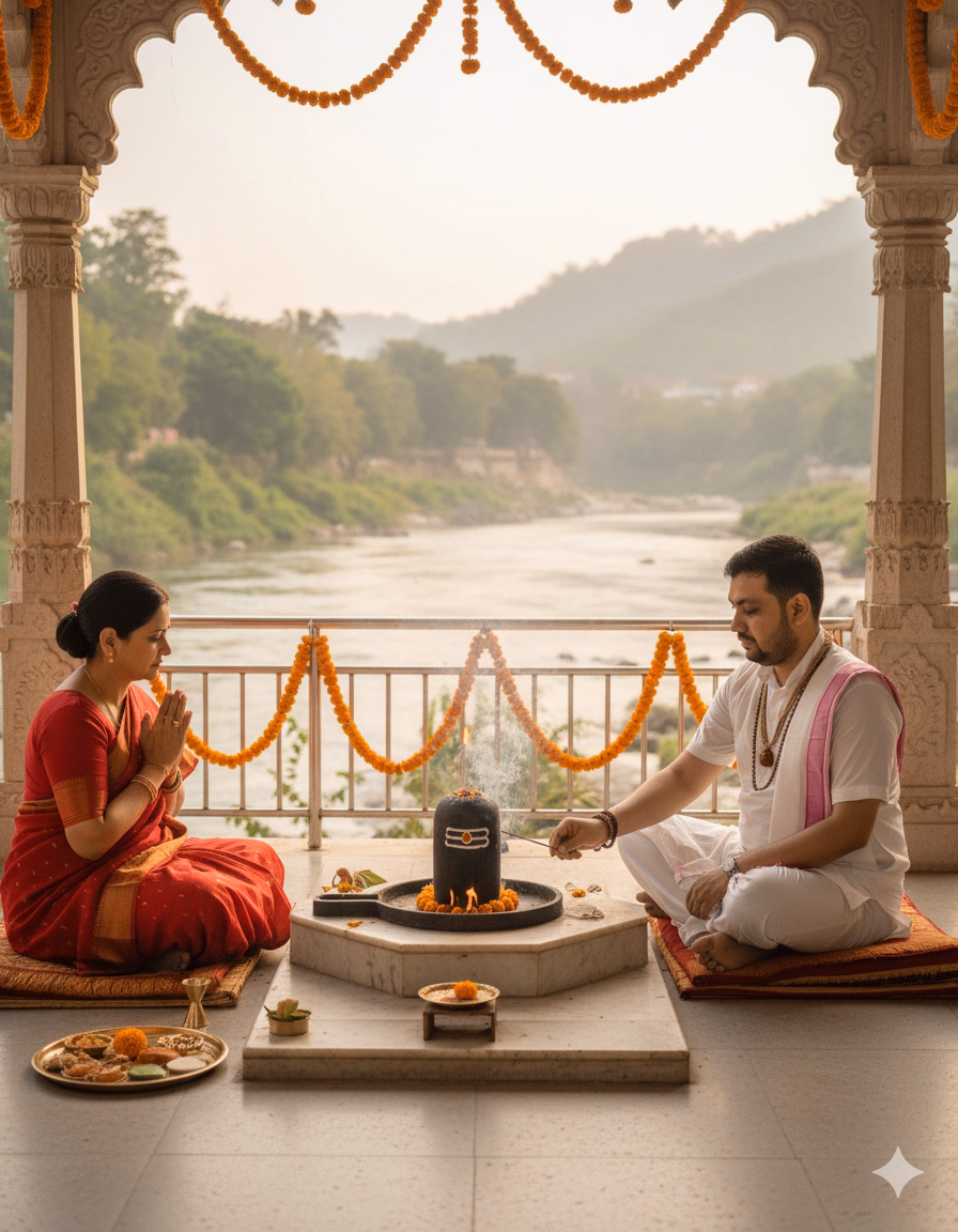 Laghu Rudra Pujan and Havan performed by Pandit Neelesh Shastri